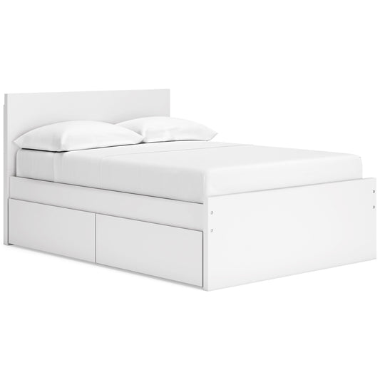Onita Full Panel Platform Bed with 1 Side Storage