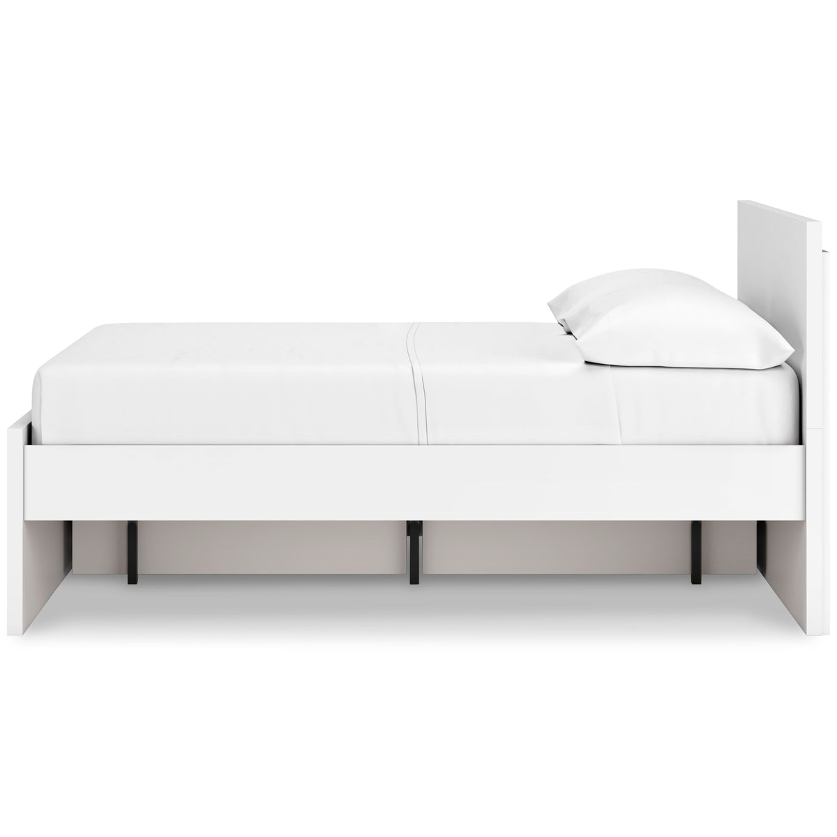 Onita Full Panel Platform Bed with 1 Side Storage