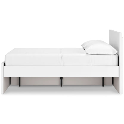 Onita Full Panel Platform Bed with 1 Side Storage