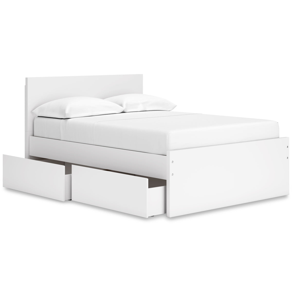 Onita Full Panel Platform Bed with 2 Side Storage