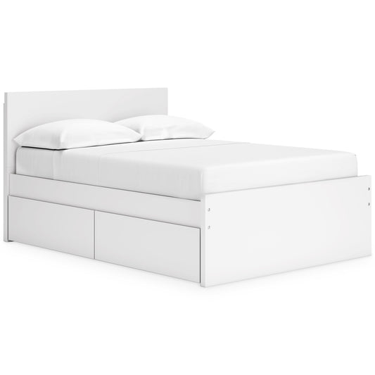 Onita Full Panel Platform Bed with 2 Side Storage