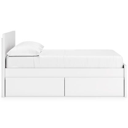 Onita Full Panel Platform Bed with 2 Side Storage