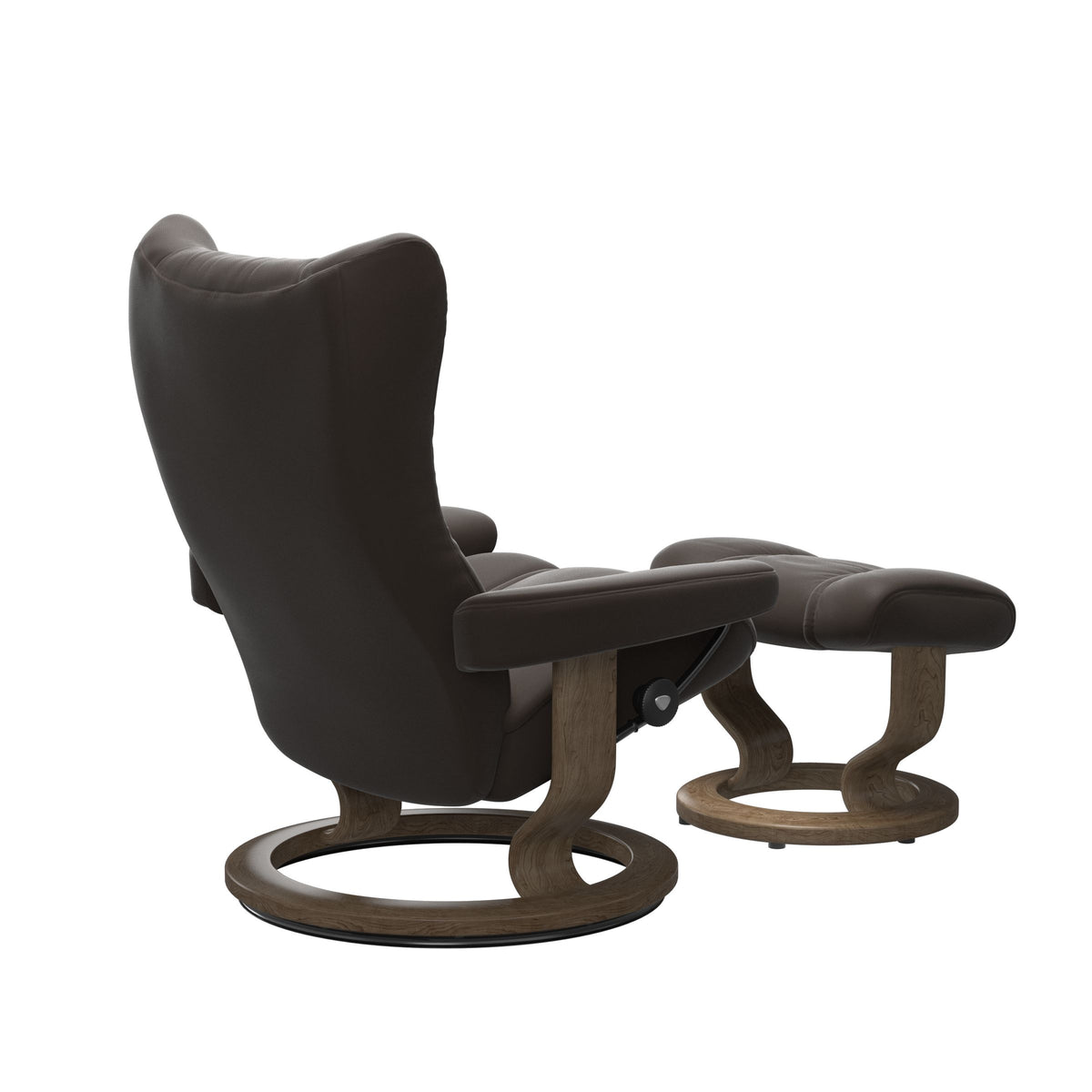 Wing Large Classic Chair and Ottoman