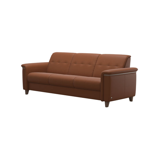 Flora Wood Leather Sofa - alternate view