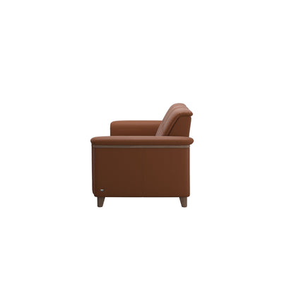 Flora Wood Leather Sofa