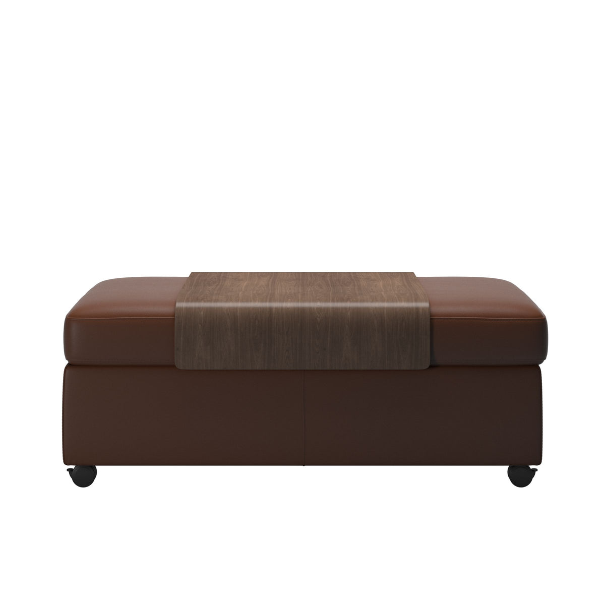 Flora Wood Double Ottoman with Table