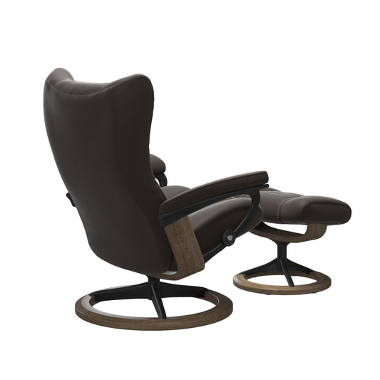 Wing Medium Signature Recliner and Ottoman - alternate view