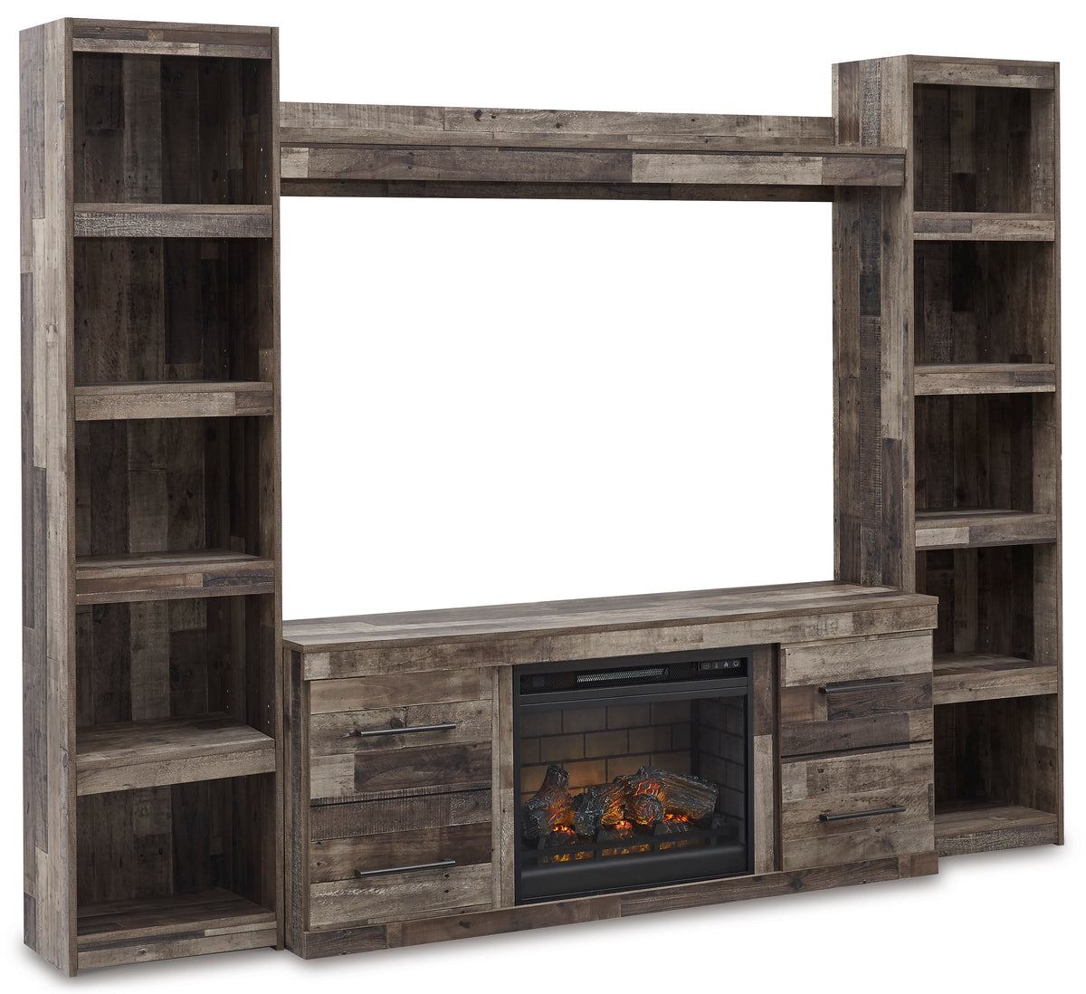 Ashley Derekson 4-Piece Entertainment Center with 60" TV Stand and Electric Fireplace