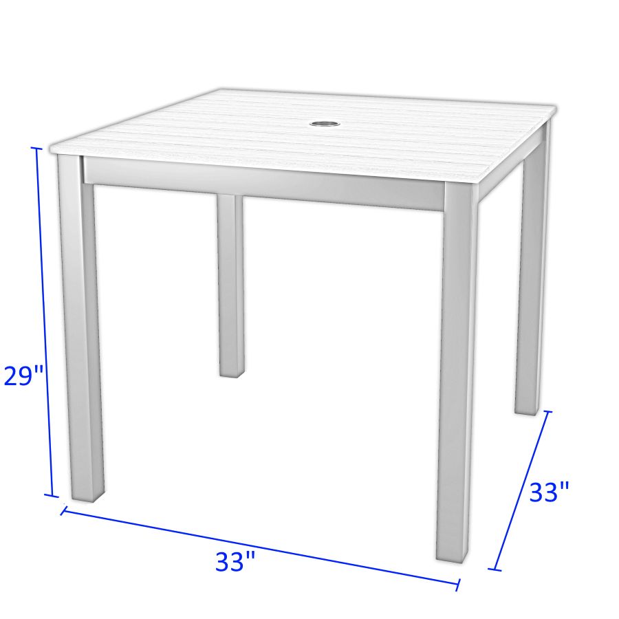 Chalfonte 33" Square Outdoor Dining Patio Table