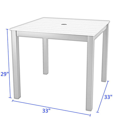 Chalfonte 33" Square Outdoor Dining Patio Table