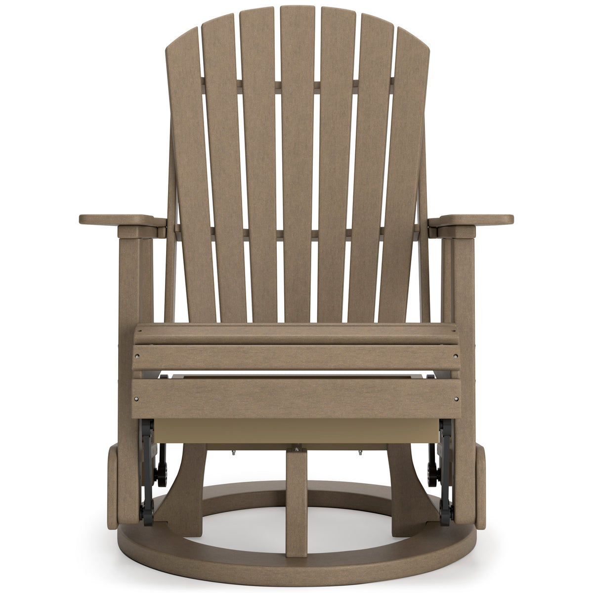 Ashley Hyland Wave Outdoor Patio Swivel Glider Chair Driftwood