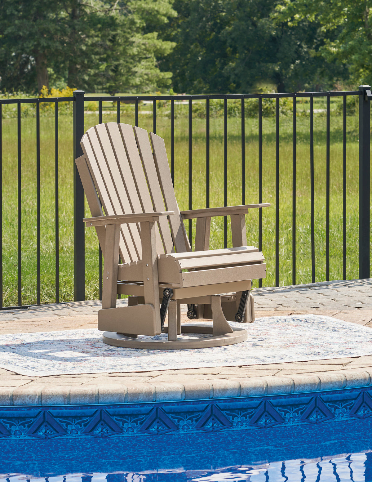 Ashley Hyland Wave Outdoor Patio Swivel Glider Chair