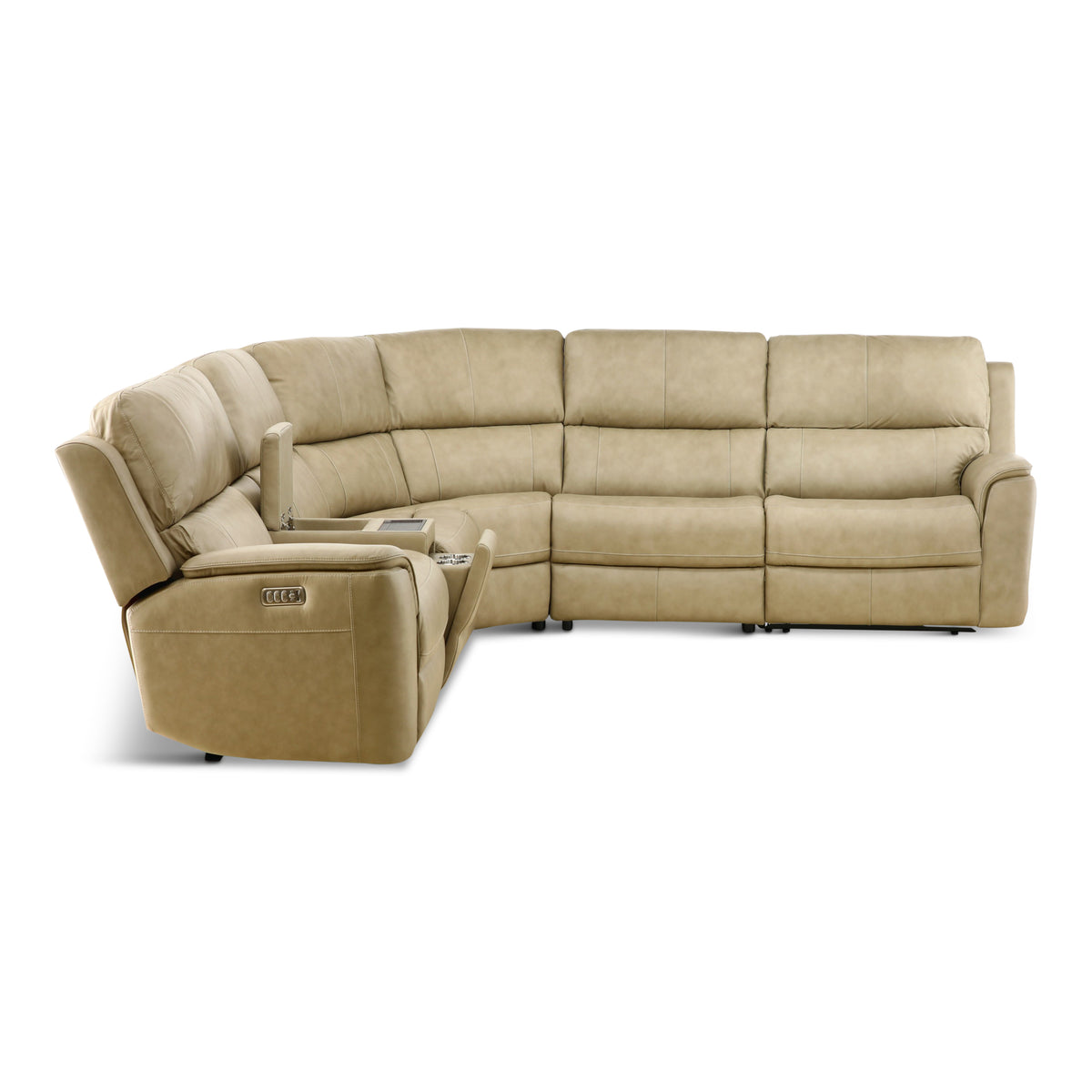 Flexsteel Karson 6-Piece Power Reclining Leather Sectional