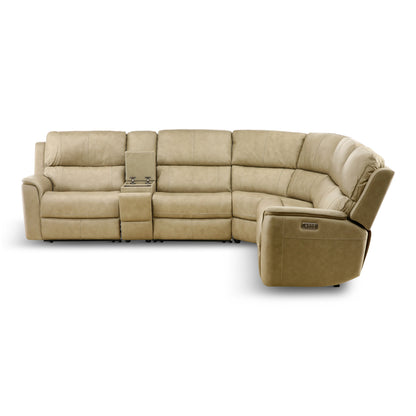 Flexsteel Karson 6-Piece Power Reclining Leather Sectional