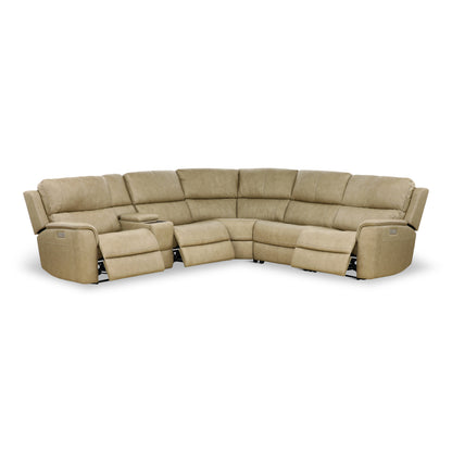 Flexsteel Karson 6-Piece Power Reclining Leather Sectional
