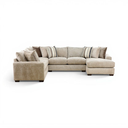 Jacqueline 3-Piece Sectional Chaise Pebble Right-Facing