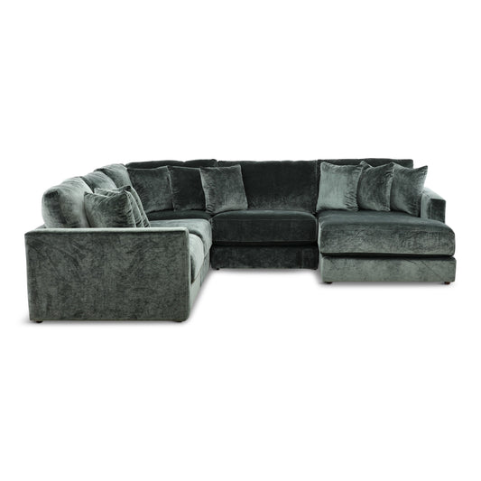 Evianna 5-Piece Sectional Right-Facing Pine