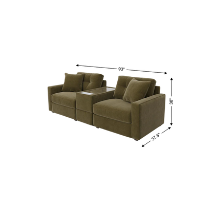 Modular One 3-Piece Console Loveseat