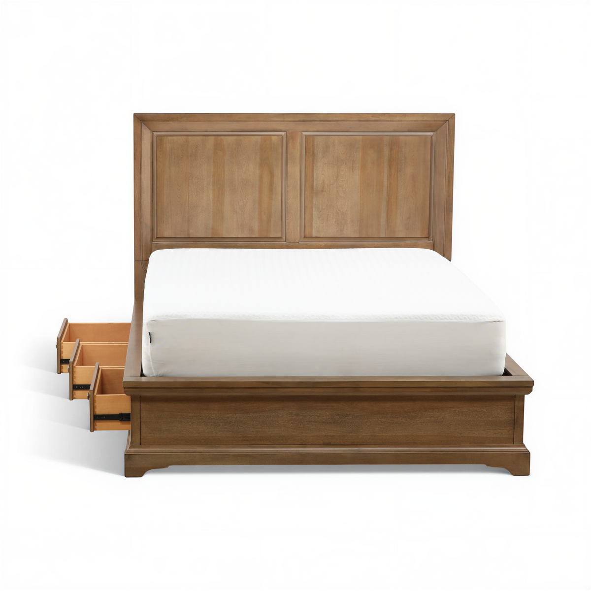 Georgetown 1 Sided Storage Bed Brown Queen