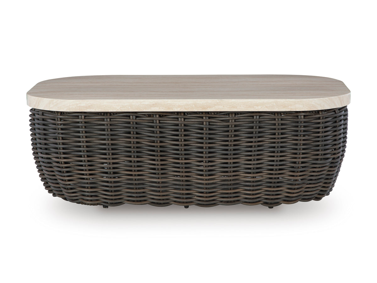 Ashley Kimora Outdoor Patio Rectangular Cocktail Table
