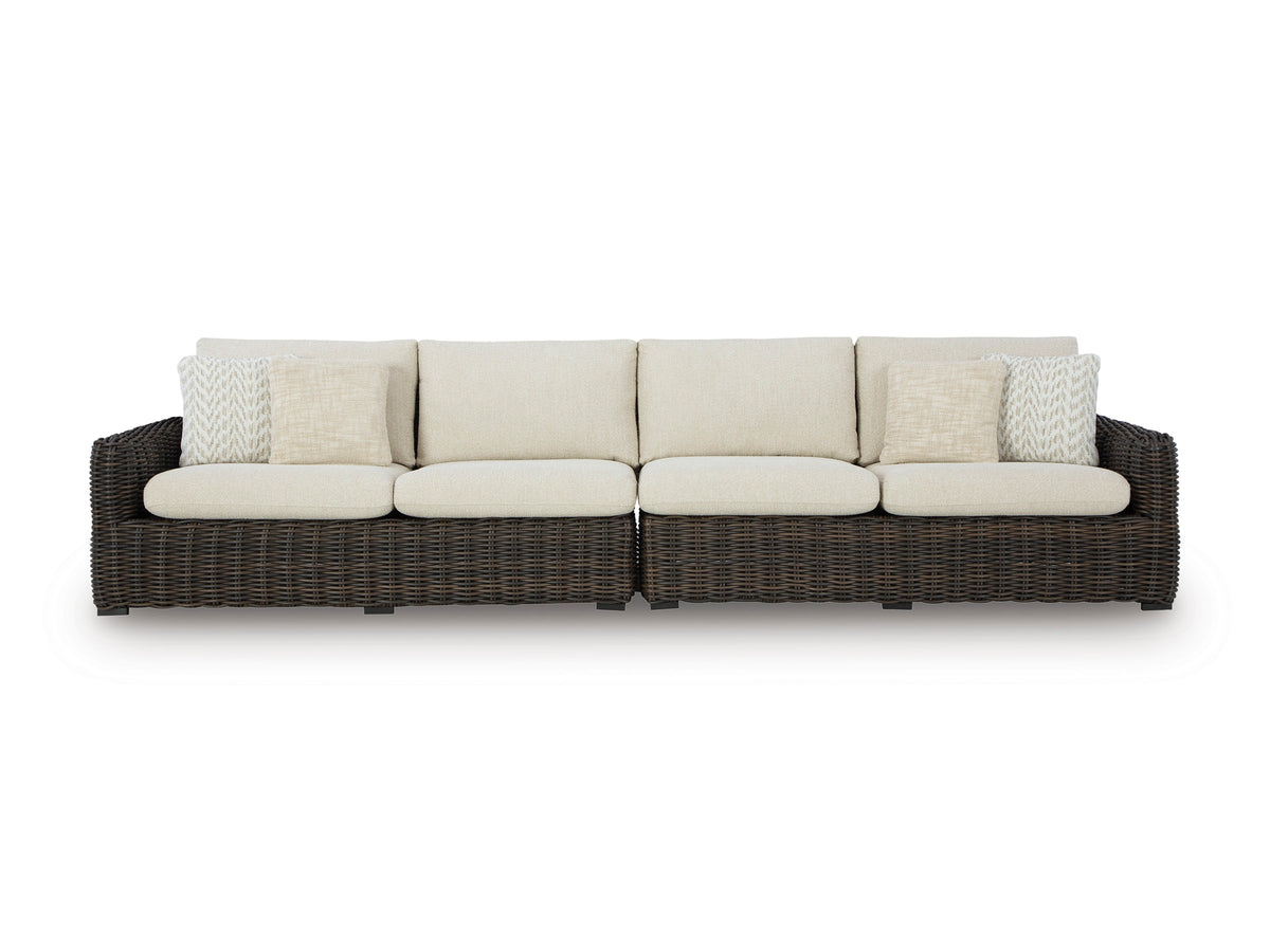 Ashley Kimora 2-Piece Outdoor Patio Loveseat with Cushion
