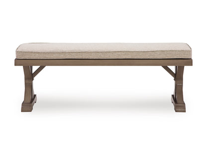 Ashley Revare Beach Outdoor Patio Bench with Cushion