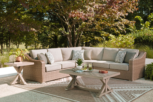 Ashley Revare Beach 3-Piece Outdoor Patio Sectional - alternate view