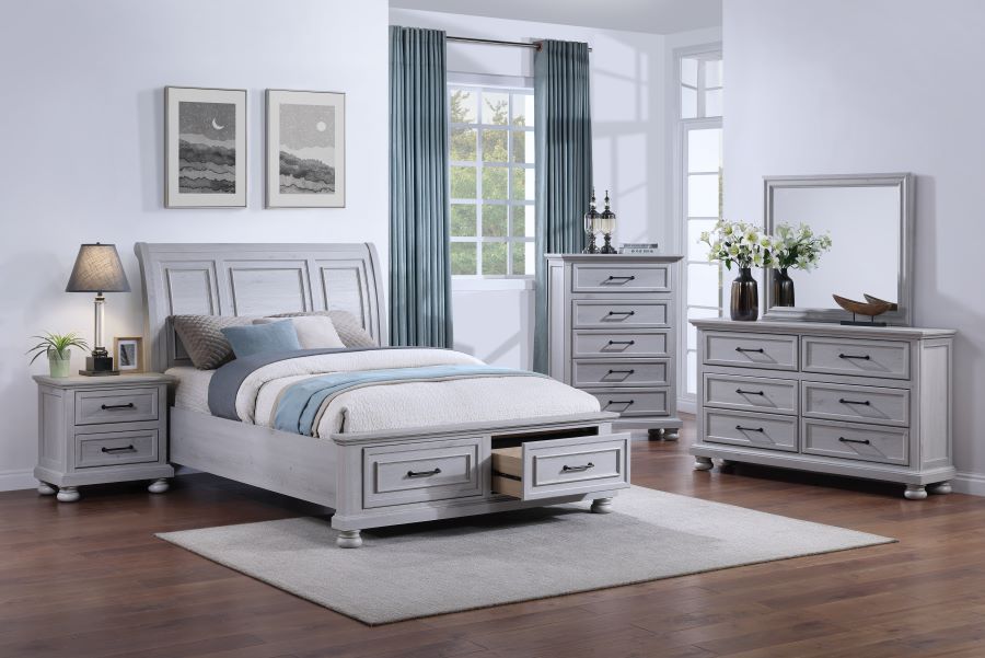 Weston 5-Piece Queen Storage Bedroom Set Dove Gray