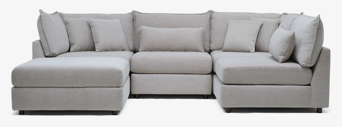 Tanner 5-Piece U-Sofa Bumper Sectional