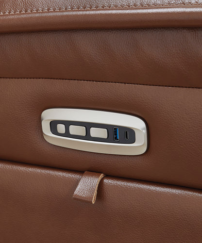 Healy Pier Leather Power Reclining Sofa