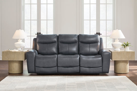 Momentum Moves Leather Power Reclining Sofa with Adjustable Headrest - alternate view