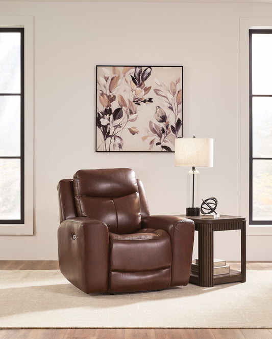 Momentum Moves Leather Power Recliner with Adjustable Headrest - alternate view