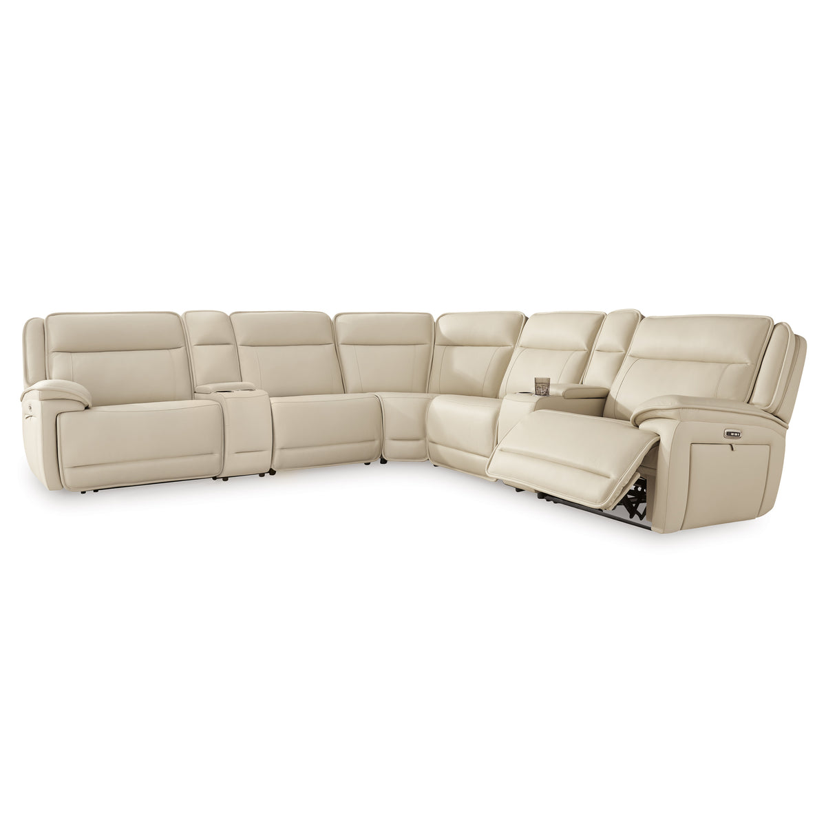 Double Deal 7-Piece Reclining Sectional with 2 Consoles