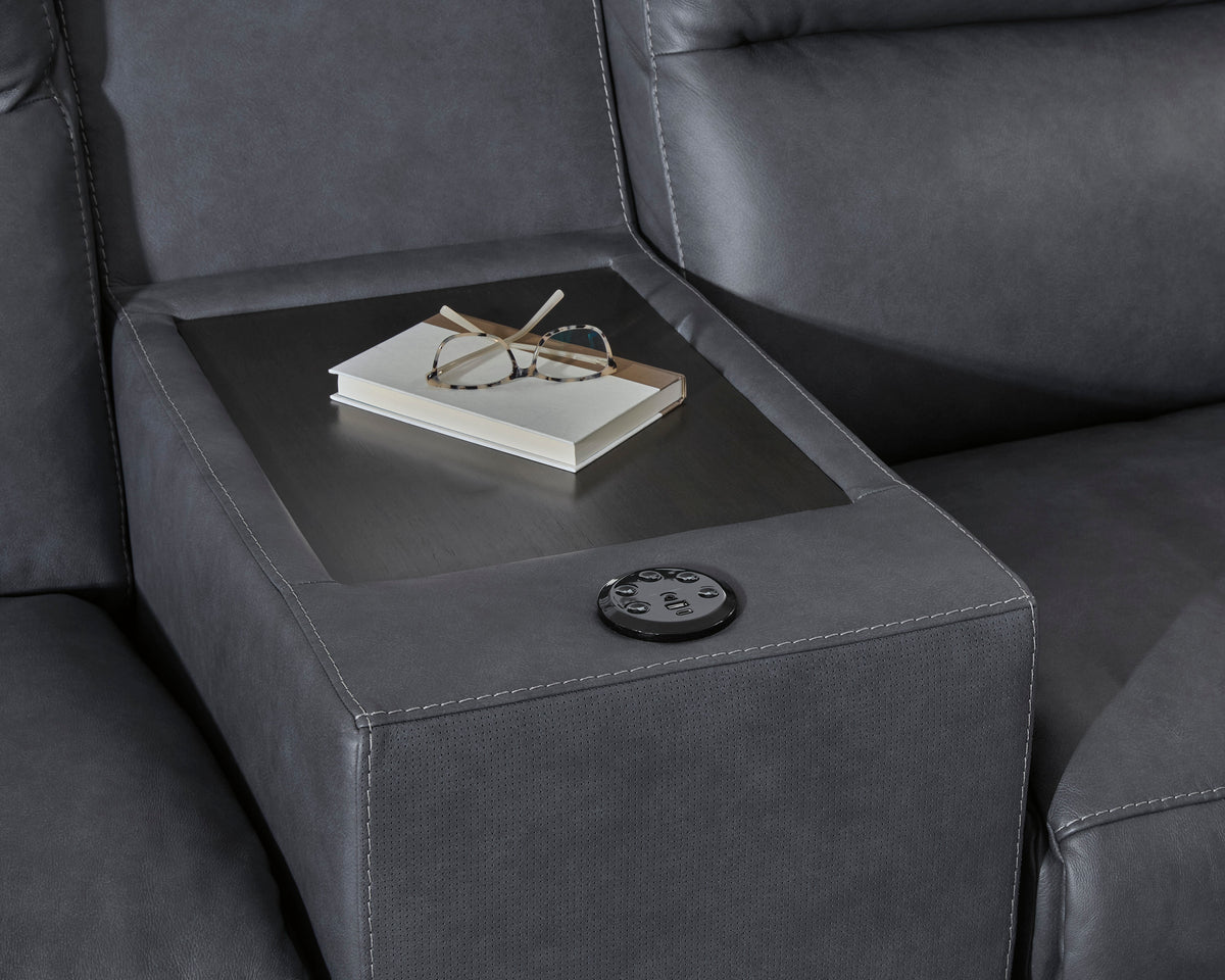 ModZ 6-Piece Power Reclining Sectional with Audio Console