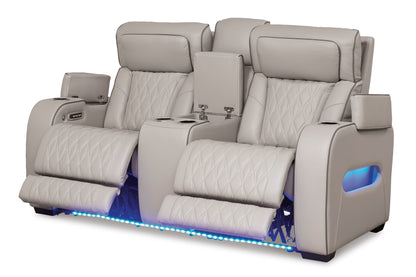 Boyington Power Reclining Console Loveseat with Adjustable Headrest