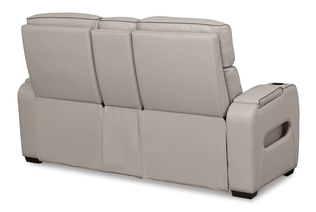 Boyington Power Reclining Console Loveseat with Adjustable Headrest