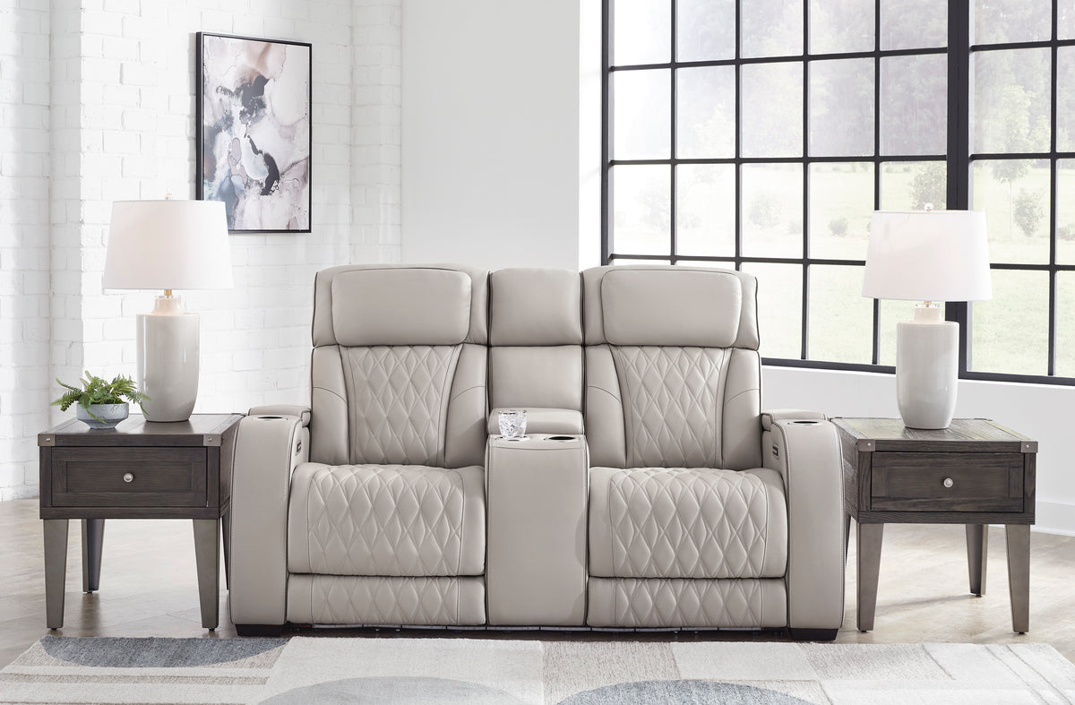 Boyington Power Reclining Console Loveseat with Adjustable Headrest
