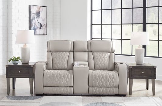 Boyington Power Reclining Console Loveseat with Adjustable Headrest
