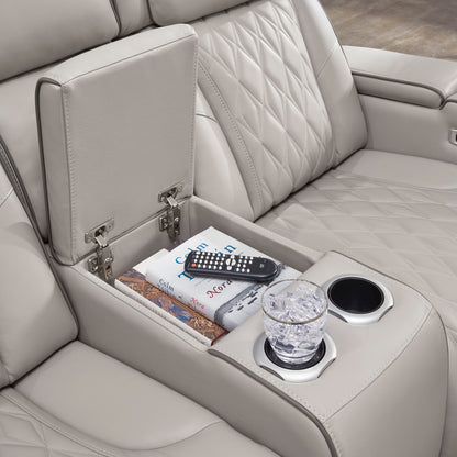 Boyington Power Reclining Console Loveseat with Adjustable Headrest