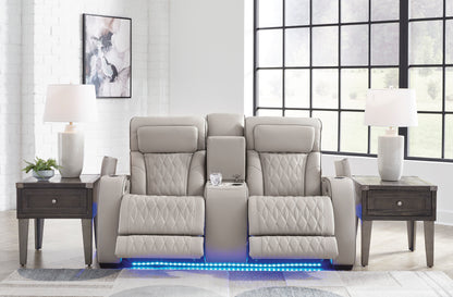 Boyington Power Reclining Console Loveseat with Adjustable Headrest