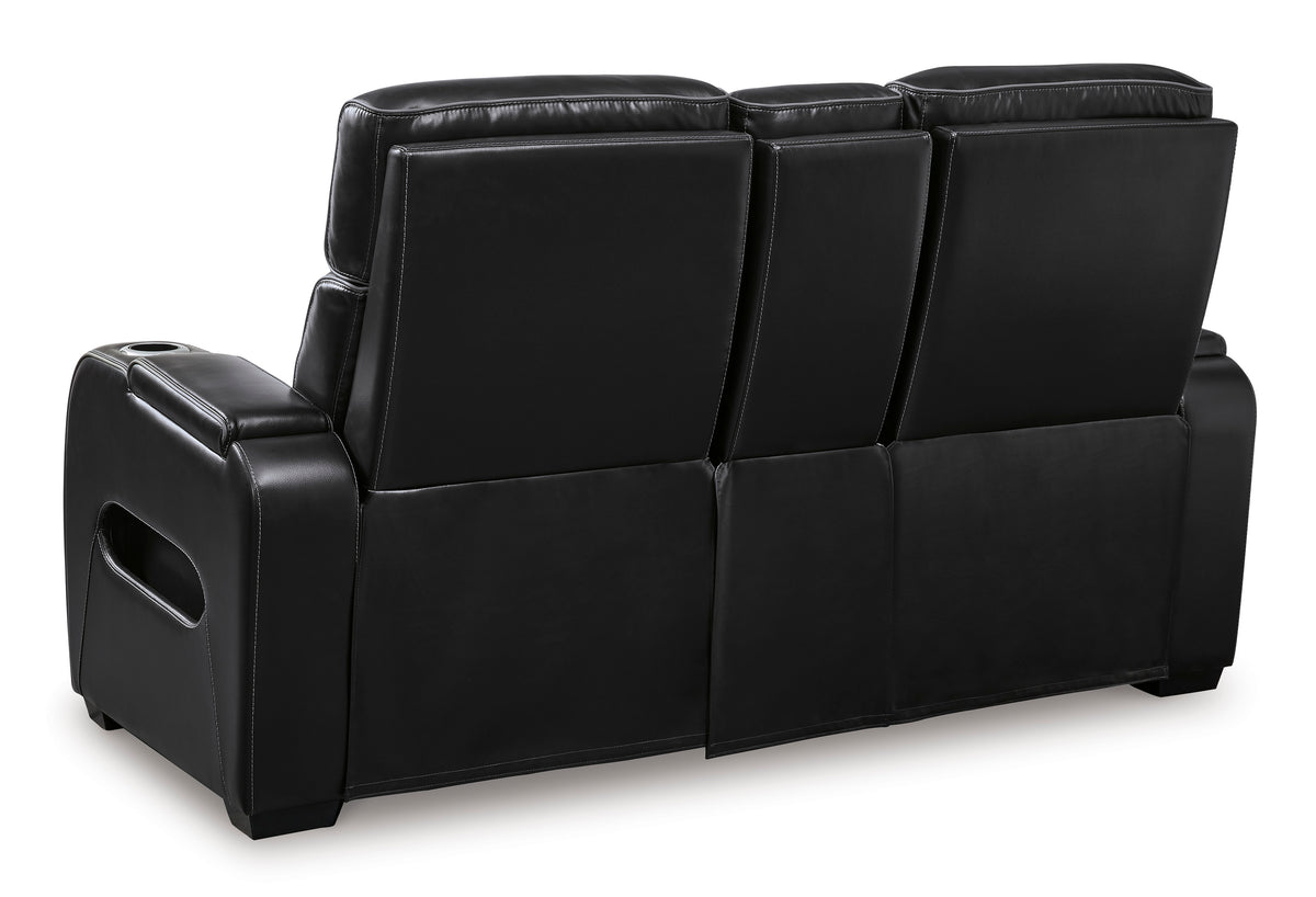 Boyington Power Reclining Console Loveseat with Adjustable Headrest