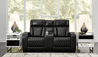 Boyington Power Reclining Console Loveseat with Adjustable Headrest
