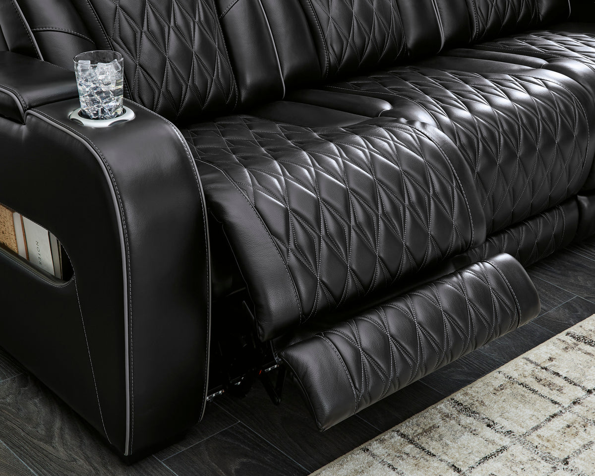 Boyington Power Reclining Console Loveseat with Adjustable Headrest