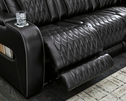 Boyington Power Reclining Console Loveseat with Adjustable Headrest