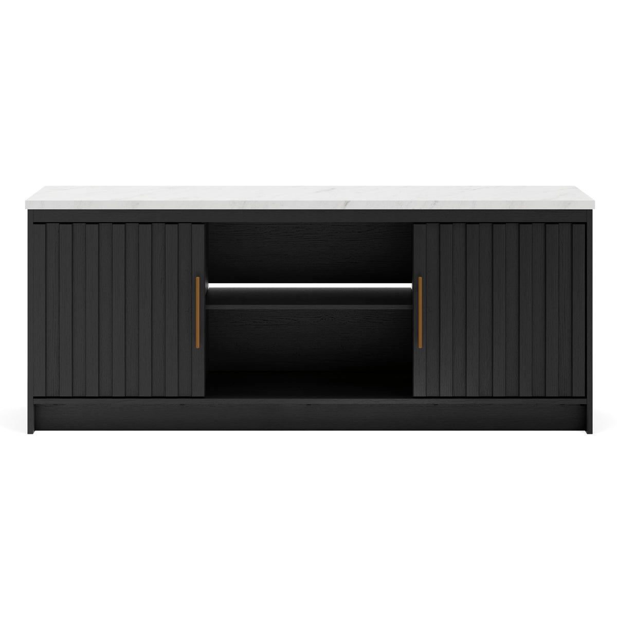 Ashley Cadmori 63" TV Stand Black White