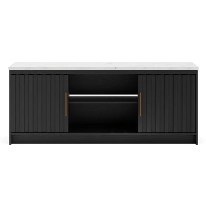 Ashley Cadmori 63" TV Stand Black White