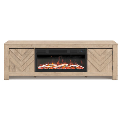 Cayboni Large TV Stand with Fireplace Option