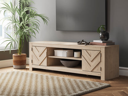 Cayboni Large TV Stand with Fireplace Option