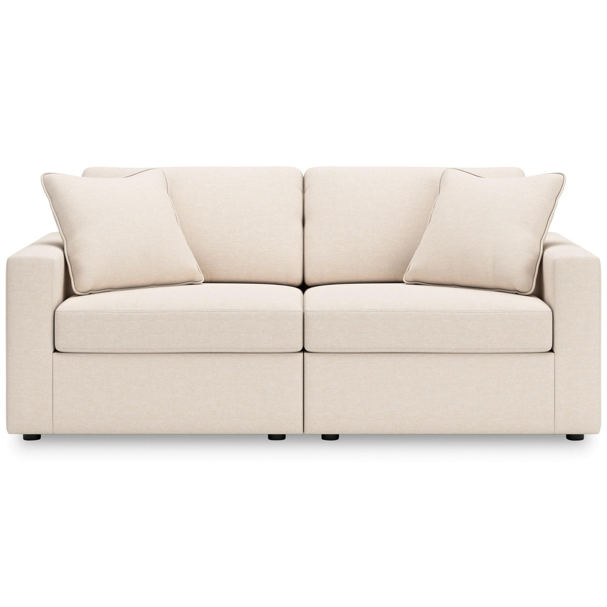 Ashley Modmax 2-Piece Modular Next-Gen Nuvella™ Performance Fabric Loveseat Oyster