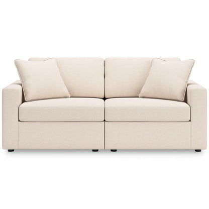 Ashley Modmax 2-Piece Modular Next-Gen Nuvella™ Performance Fabric Loveseat Oyster